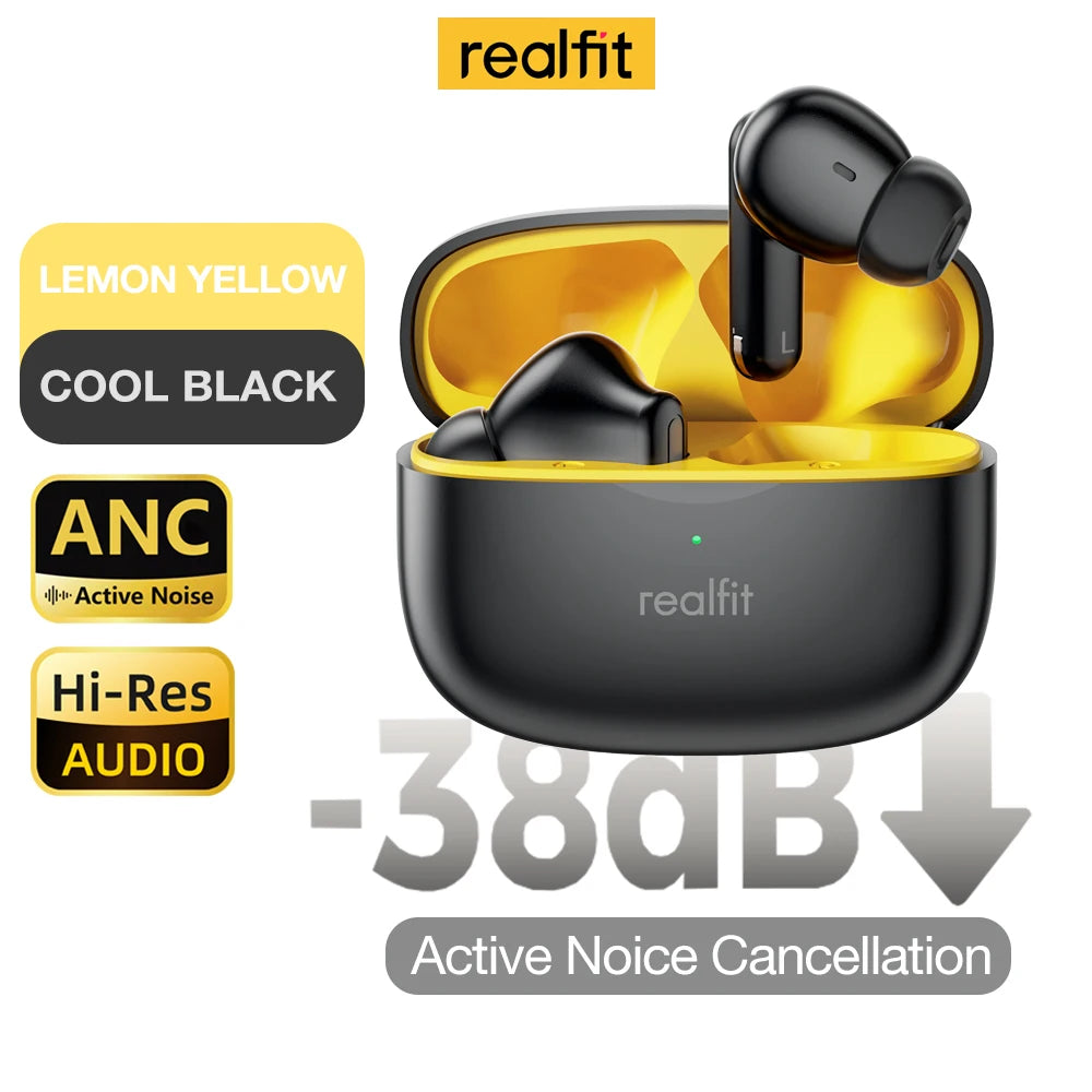 Fone Bluetooth Realfit F3 Com Cancelamento De Ruido, Com Alta Qualidade de Som