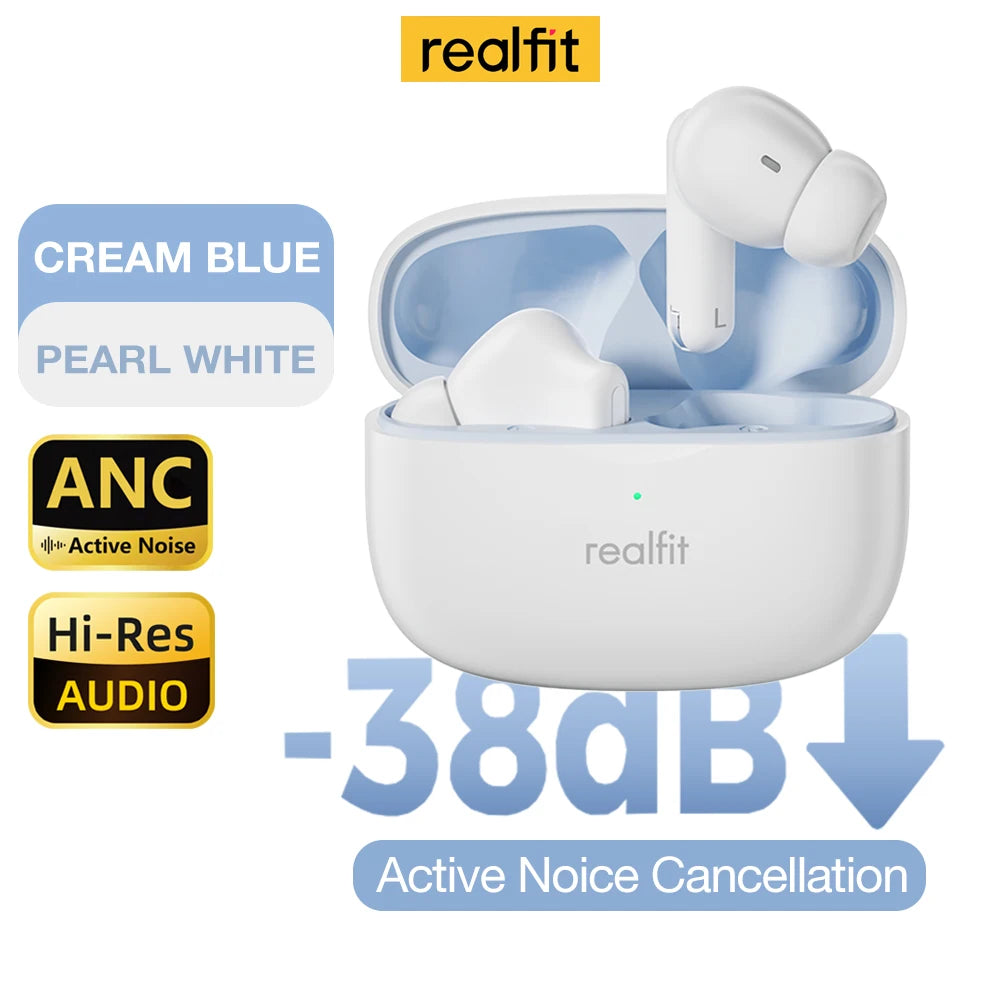 Fone Bluetooth Realfit F3 Com Cancelamento De Ruido, Com Alta Qualidade de Som
