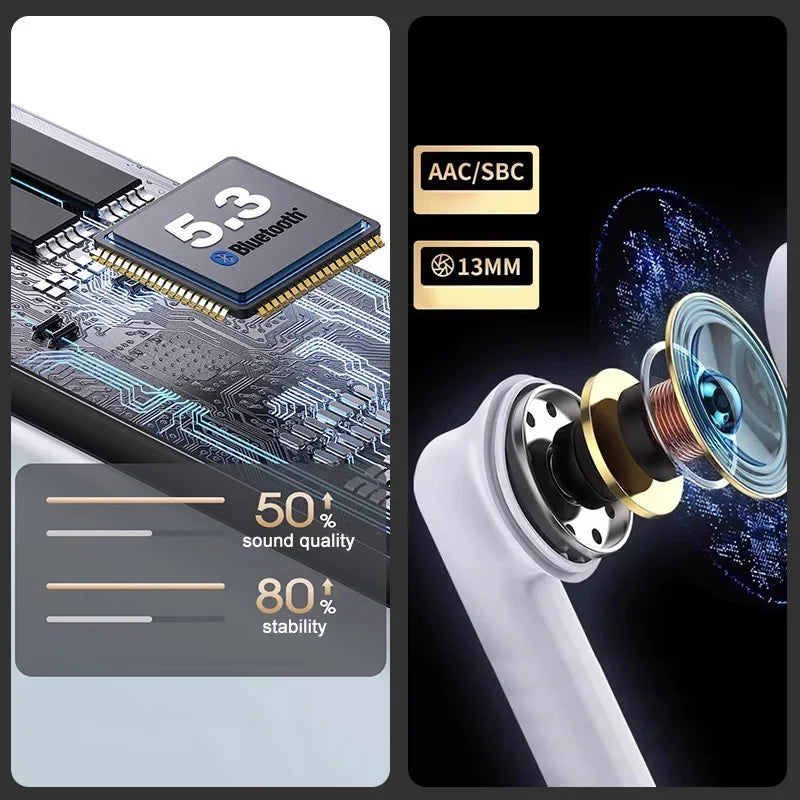 XIAOMI W919 Wireless Earphones Bluetooth Headsets TWS 5.3 Stereo Earbuds Hifi Headphones HD Microphone For IPhone Music Headset