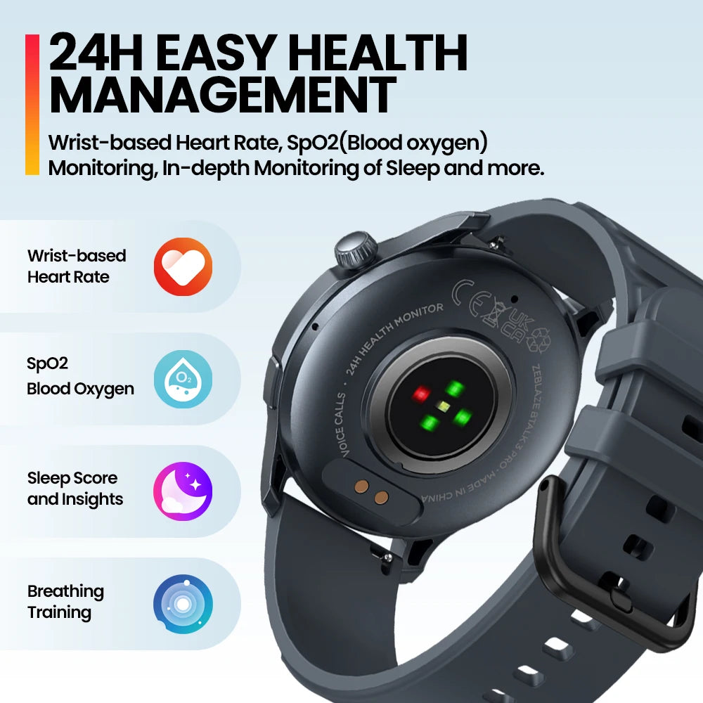 Smartwatch Zeblaze Btalk 3 Pro – Alta Performance no Pulso